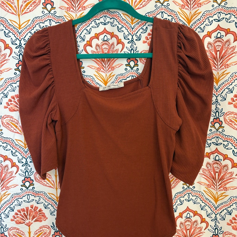 We the Free Elegant Brown Women's Top